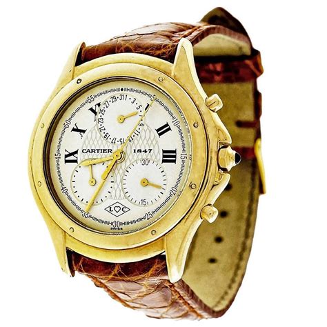 gold cartier watch mens|cartier gold watch men's vintage.